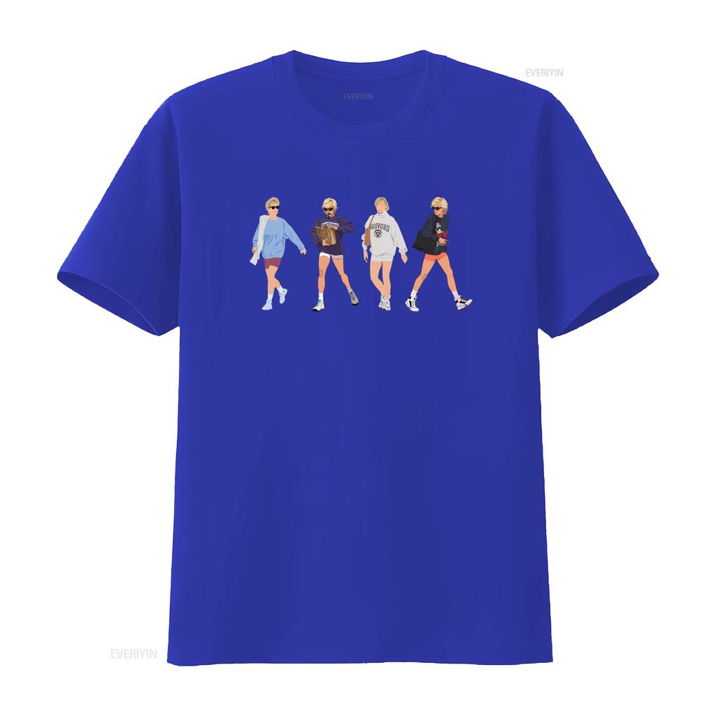 Princess Diana T Shirt 90S Vintage Lady Of Wales Fashion Print Casual Shorts Sweat And Sneakers Style For Her Vintage Washed