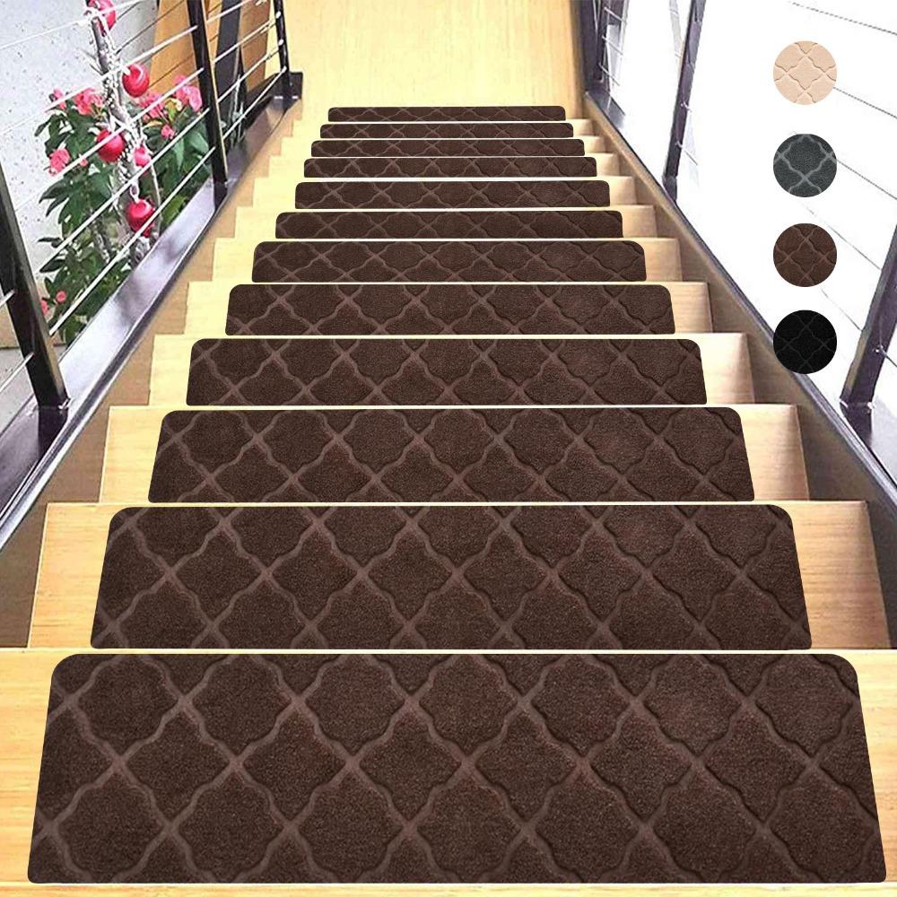 Self-adhesive Staircase Mat Non-Slip Protection Cover Pads New Stair Tread Carpet Mat  Home Decor