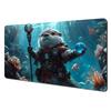 Magic Black Cat And Crystal Ball Mtg Playmat Magic Card Battle Mat 35x60cm Tapete Magic Mtg Nonslip Durable Stitched Edge