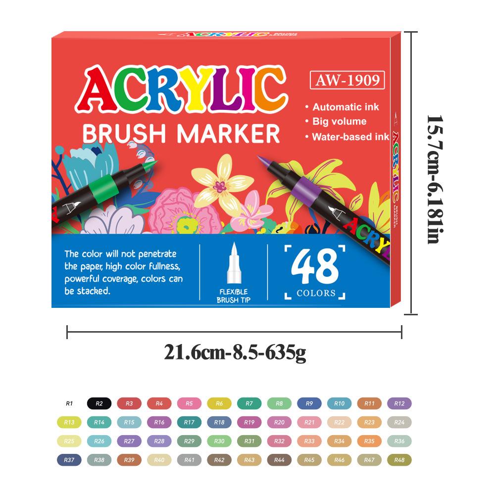 168-Color Acrylic Marker Set for Students: Doodling and Drawing Pens for Kids