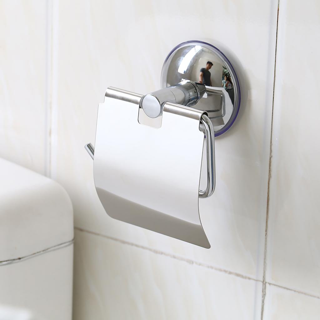 1 Stück Edelstahl Badezimmer Toilette Wandmontiert Saugpapierrollenhalter Taschentuchhalter Neu