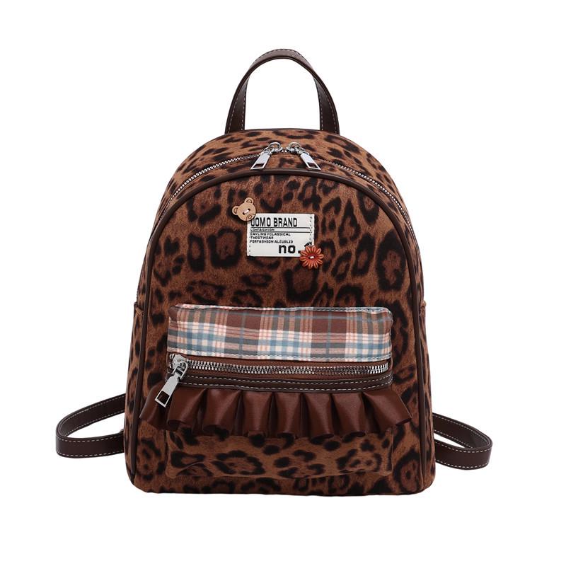 Trendy Leopard Print Women's Mini Backpack - 2025 Autumn/Winter Versatile Fashion Commuter Bag