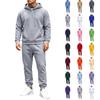 Felpa con cappuccio da uomo, tuta sportiva completa per sport, allenamento e uso casual