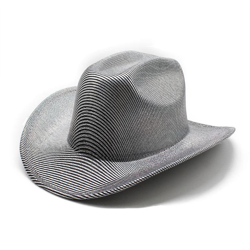 Party Show Fluorescent Big Brim Knight Hat Colorful Cowboy Hat Western Top Hat