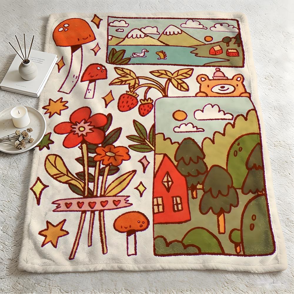 artist JJessica Elenaa Throw Warm Soft Flannel Blanket Multiuse for Sofa Bed Camping Travel Nap