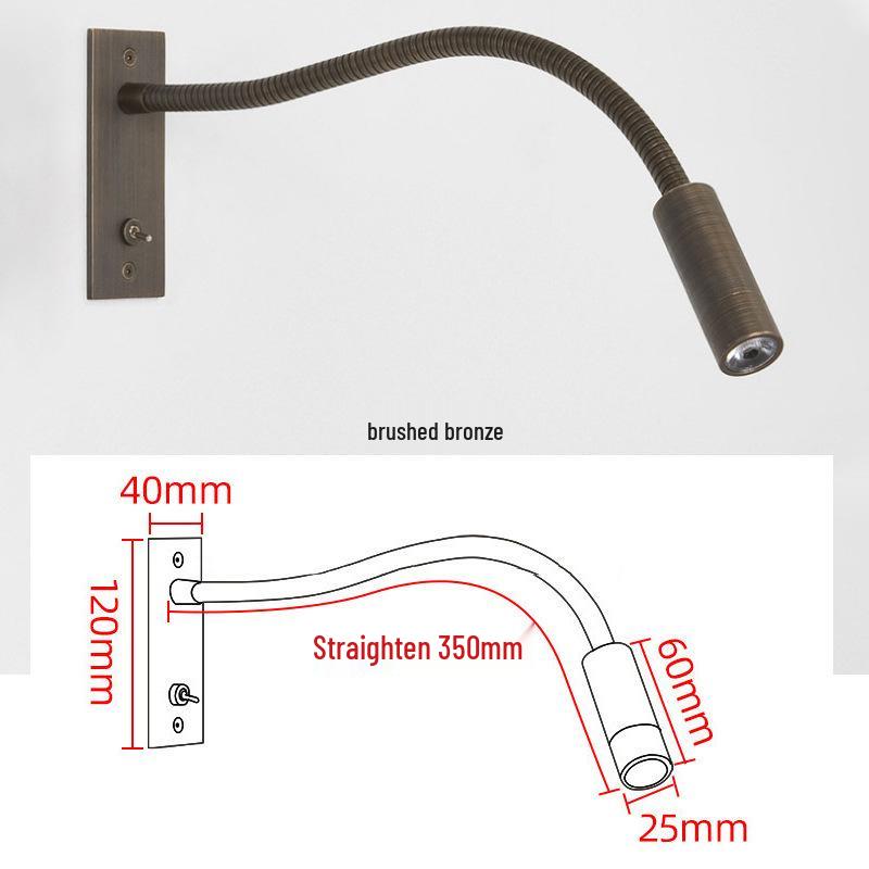 

Сучасна мінімалістична поворотна лампа для читання для спальні або готелю Warm Light