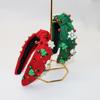 Rhinestone Christmas Hairband Snowflake Party Cosplay Props Soft Snowman Creative Hair Hoop  Daily