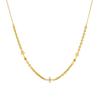 Elegant Gold-Plated Rhinestone Flower Chain Set with Irregular Patchwork Design