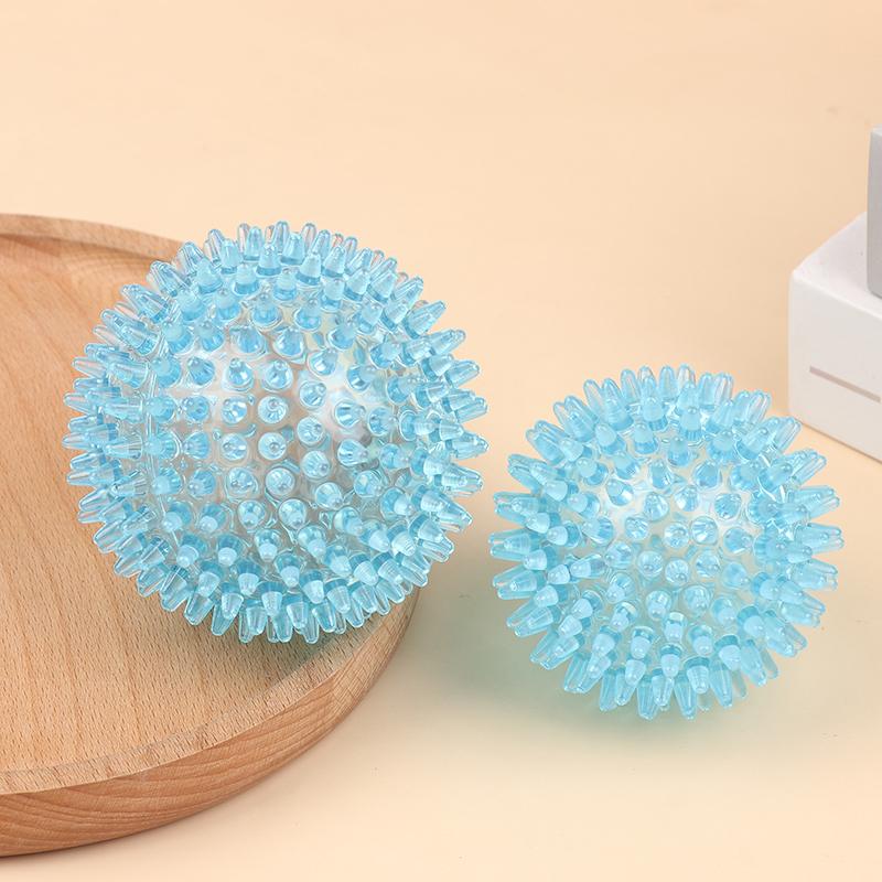 Spiky Ball Hollow Soft Transparent Strength Recovery Exercise Stress Relief Massage Ball For Hand Wrist Spiky Hand Training Ball