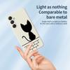 For Samsung Galaxy A16 5G/4G Case Black Cat on the Wall Pattern Printing Straight Edge TPU Phone Back Cover
