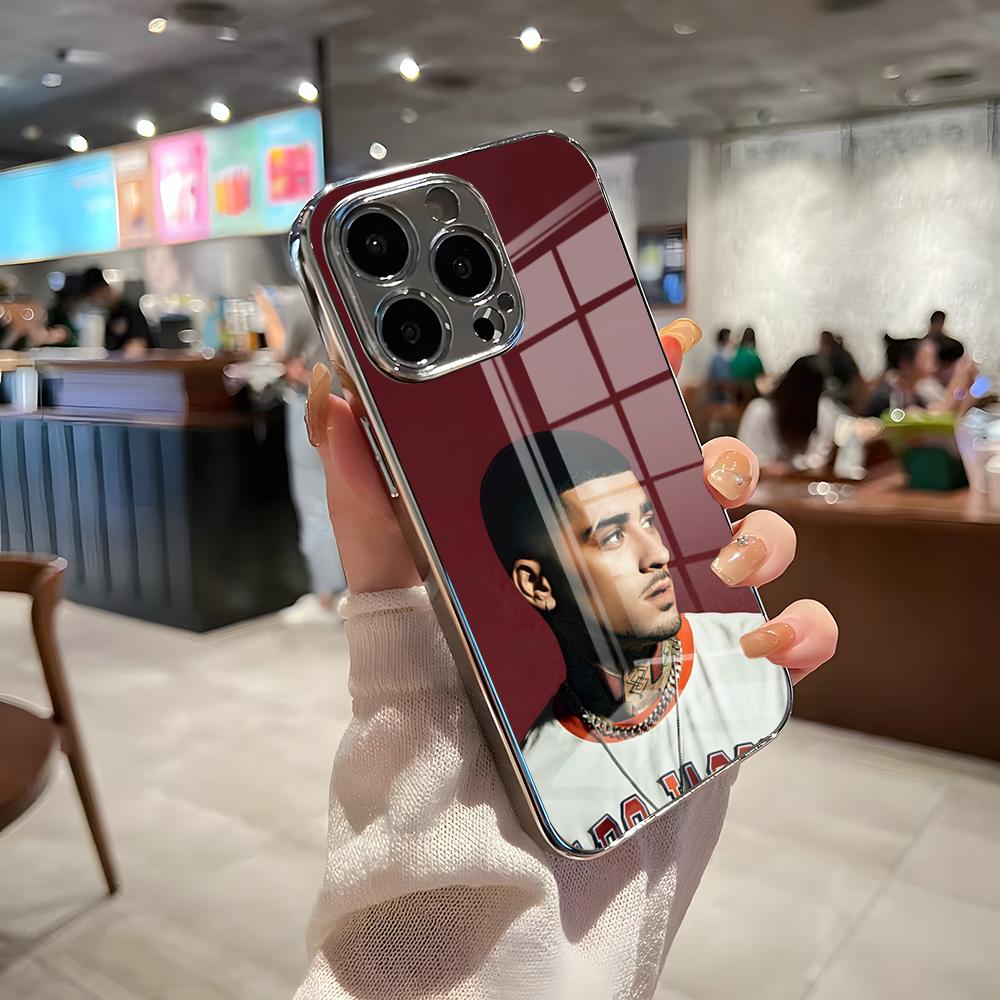 Singer Z-Zayn Malik Phone Case For IPhone 17 Pro Max 15 Pro 16 14 Plus 12 13 Mini 11 Pro Shockproof Electroplated Glass Cover
