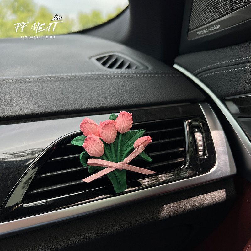 

Car Air Freshener Goddess Gentle Tulip Car Air Conditioning Vent Dashboard Decoration Aroma Diffuser Stone Fragrance Gift Pink Gentle Tulip (Essential Oil 5ml) Other notes