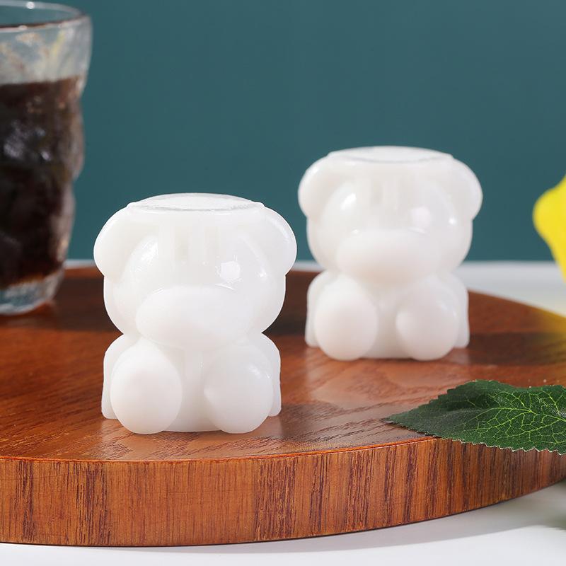 1pc-Silicone ice cube mold, 3D bear shaped bear ice cream mold, family bar party whiskey ice cube box mold