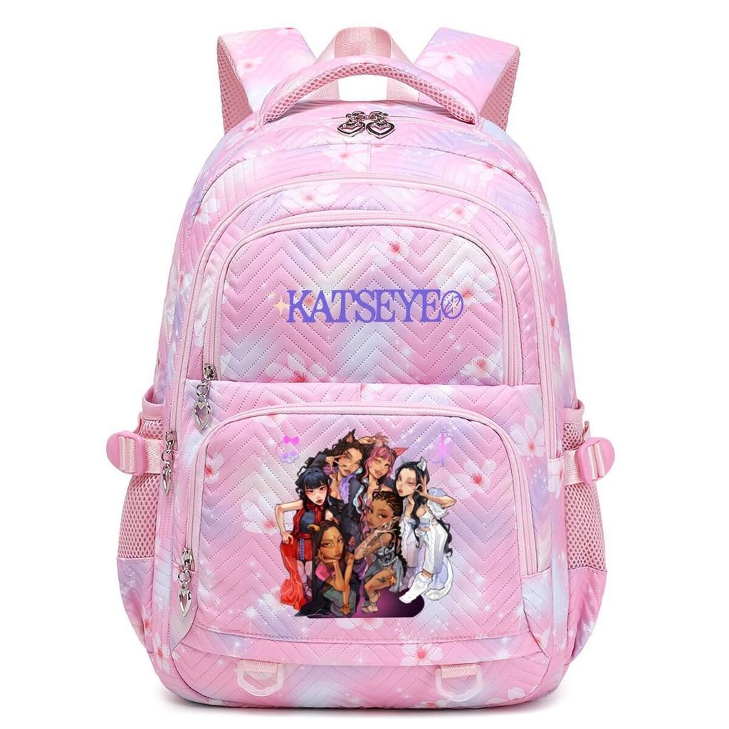 Mochila con Estampado de Ojo de Gato, Bolso Escolar Dulce y Fresco de Gran Capacidad para Estudiantes de Secundaria