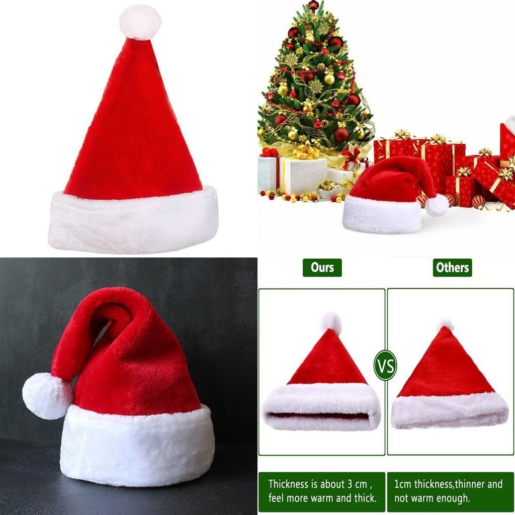 Comfortable Soft Plush Santa Hat For Family Christmas Parties And Celebrations