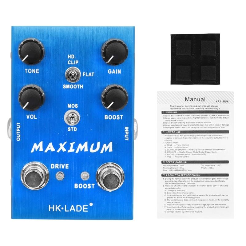 Overdrive Electric Guitar Effect Pedal Overload Overdrive Effector Electric Effects Pedal Accessories Easy to Use 1