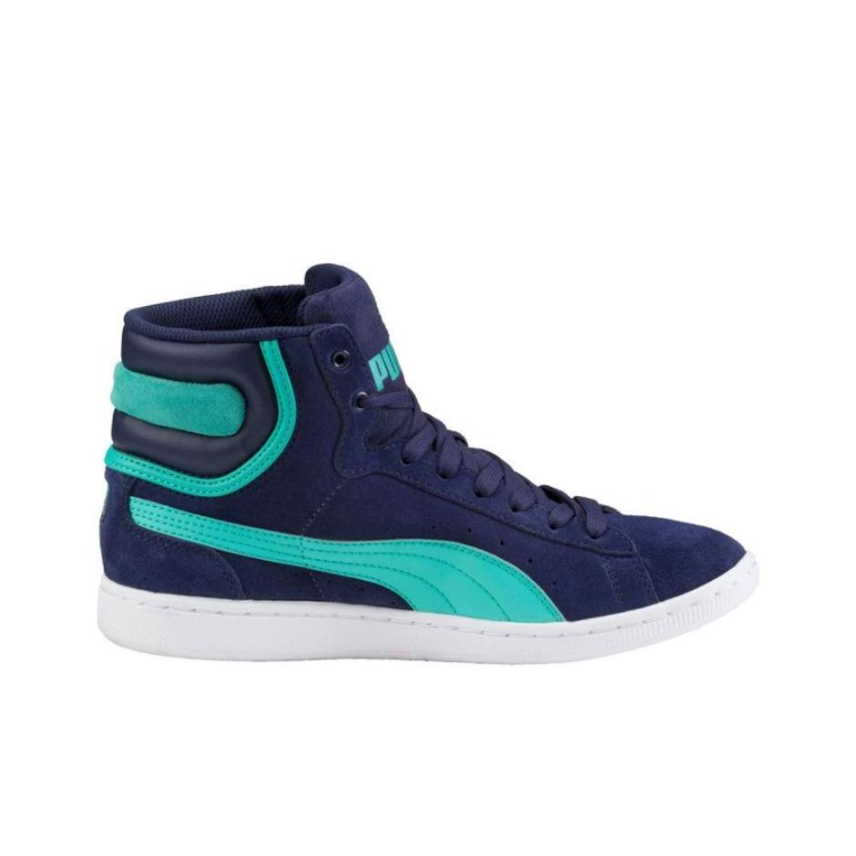 Puma Vikky Mid Durable Non-Slip Casual Sneakers Women Sneakers Blue 356716-03
