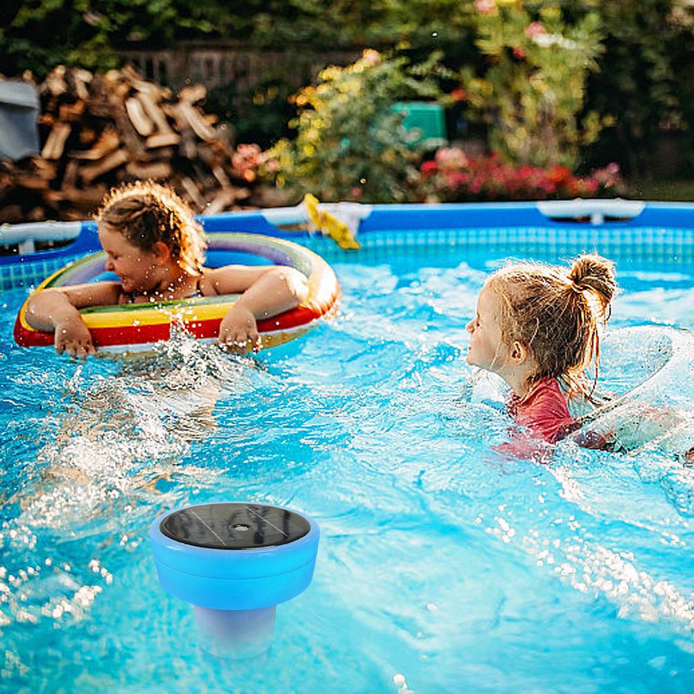 Pooljonisator Klorplattor Flytare 7 Färger Poolrengörare Justerbar Kemikaliedosering Sjunker Inte för Pool Spa Varmvattenbad Delar