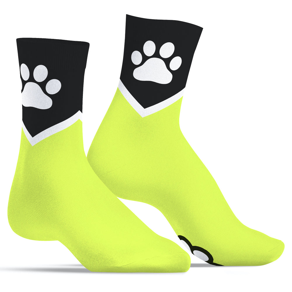 Paw Kinky Puppy Socks Neon Yellow - Kinky Puppy Socks - SOCKS