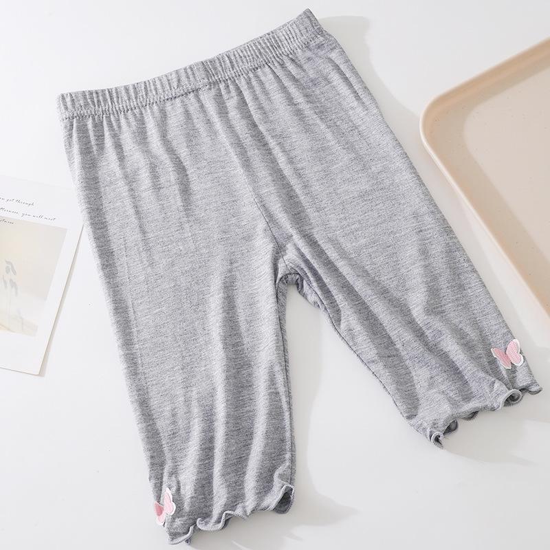 Girls' Summer Mid-Length Modal Leggings - Fashionable and Lightweight Seven-Point Pants for Kids