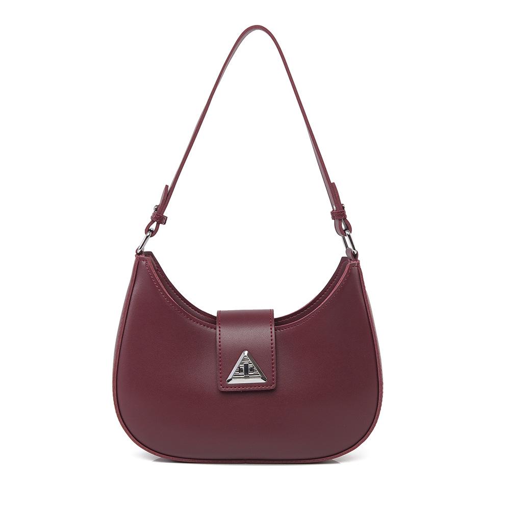 

High-End Women s Commuter Shoulder Bag - New Fashion, Versatile, and Simple Design One Size вина червоного кольору