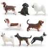 Simulated Dog Figurine PVC Puppy Model Miniature Animal Statue Sculpture Educational Toy Desktop Decoration Ornament Dog Lovers Gift