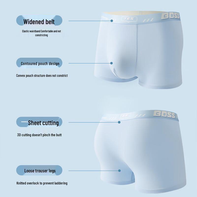 Bairui Boys' Cotton Antibacterial Boxer Briefs Multi-Pack