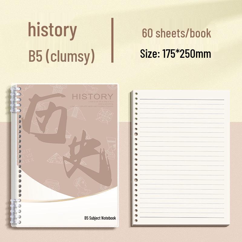 Minimalist Colorful B5 Loose-Leaf Notebooks for Middle & High School Students, Detachable, Thickened, Hand-Friendly