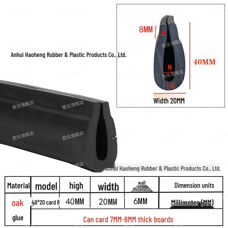 U-Shaped Rubber Anti-Collision and Edge Trim Sealing Strip
