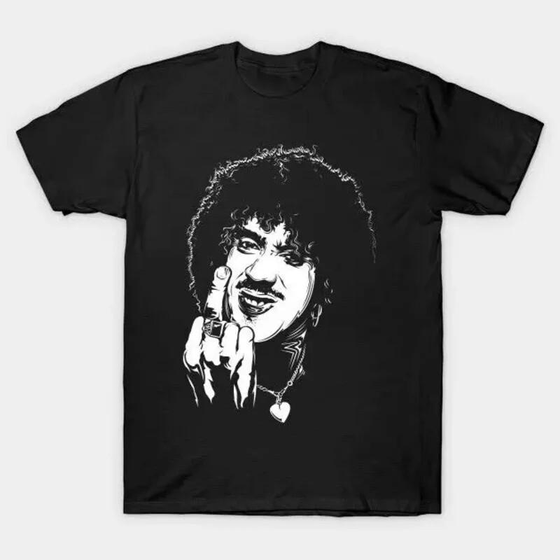THE ROCKER Phil Lynott For Men Black T Shirt All Size long or short sleeves