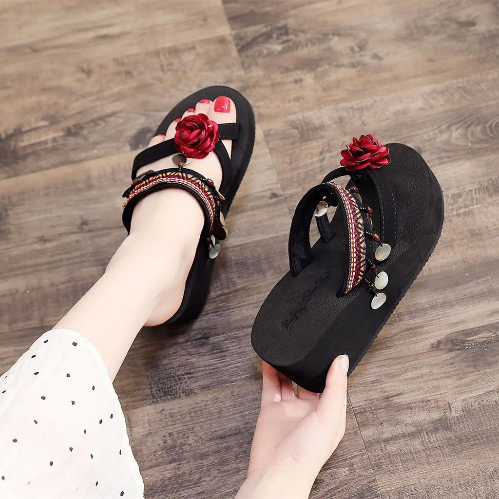 Fashion Sandals Height Shoes for Women Woman Slippers Outside Slides Black Casual 2025 Luxury Summer on Sale Clappers New Style Stylish