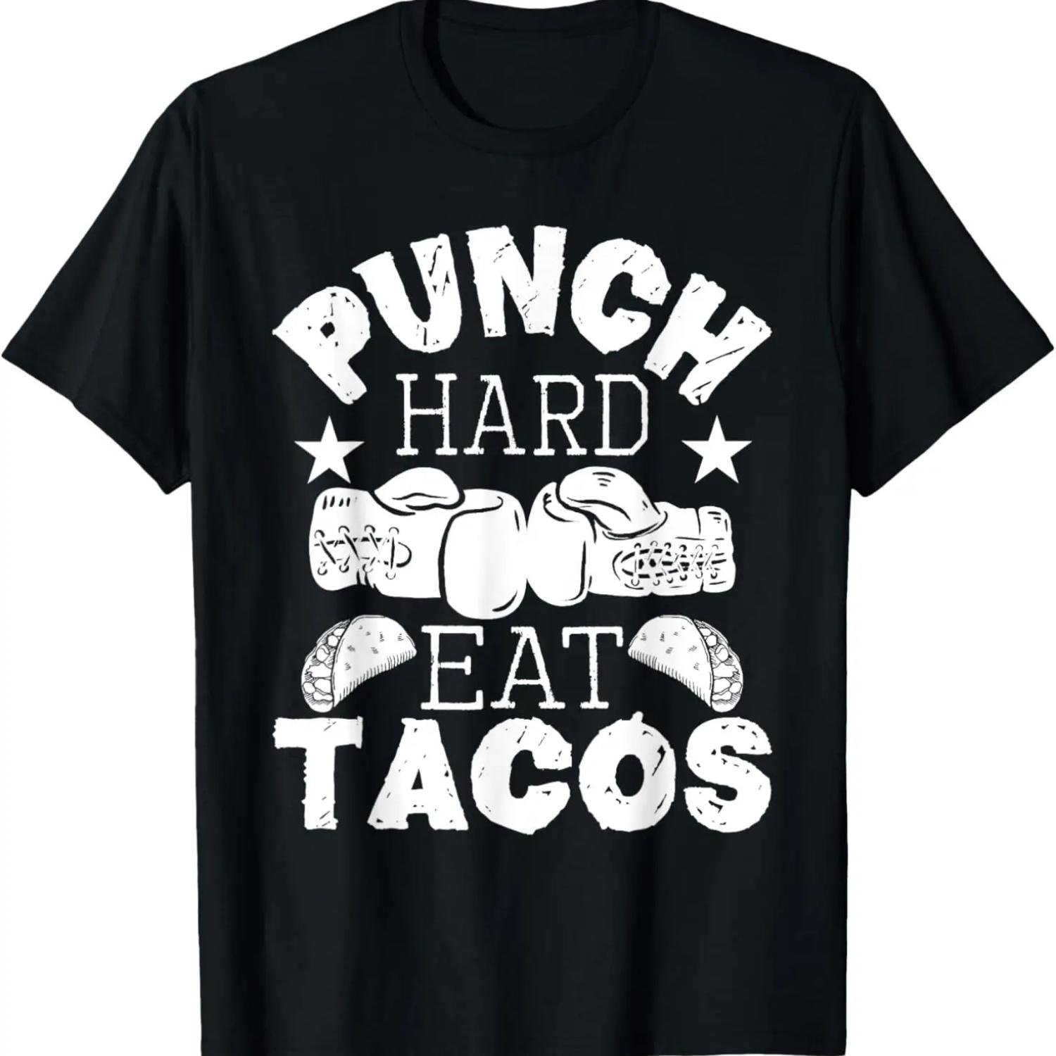 

Punch Hard Eat Tacos - Boxing Kickboxing Kickboxer Gym Boxer T-Shirt XXXXXL чорний
