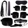 Puntos Sex Toys Set 8Pcs Adult Bondage Handcuffs Footcuffs Whip Blindfold Massager SM