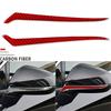 Red Carbon Fiber Side Rearview Mirror Cover Trim For Lexus NX 250 350 450h 22-25