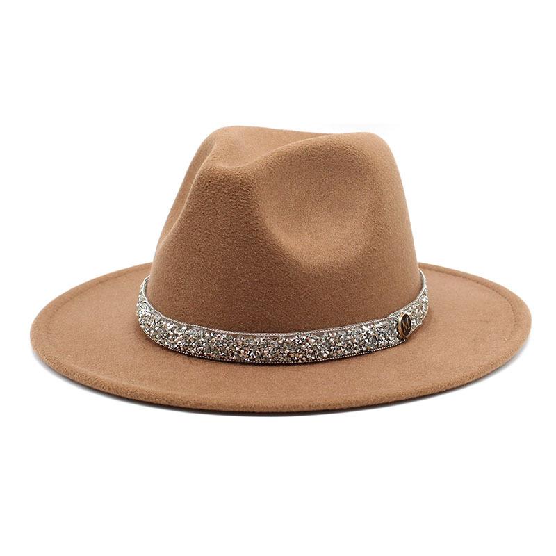 Spring And Autumn Simple Temperament Fairy Hat Woolen Hat Women'S Concave Travel Felt Top Hat