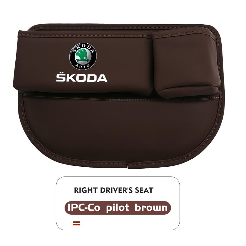 AAABT1 Car Front Seat Crevice Storage Box Pocket Cup Key Phone Holder Accessories For Skoda Octavia Superb RAPID FABIA KAMIQ KAROQ