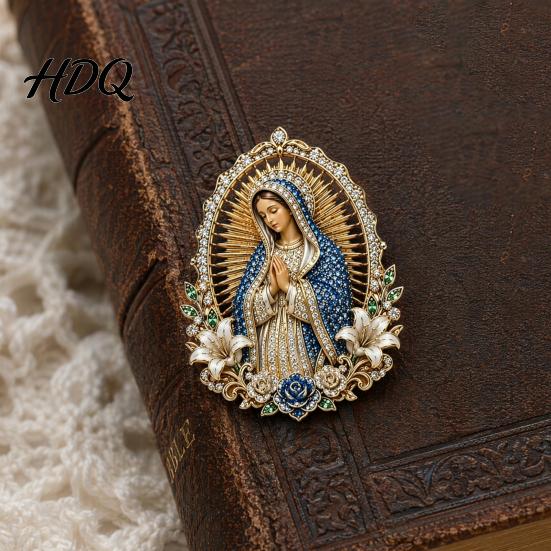 Faith Symbol Brooch Sacred Heart of Jesus Brooch Confirmation Souvenir Christian Accessory