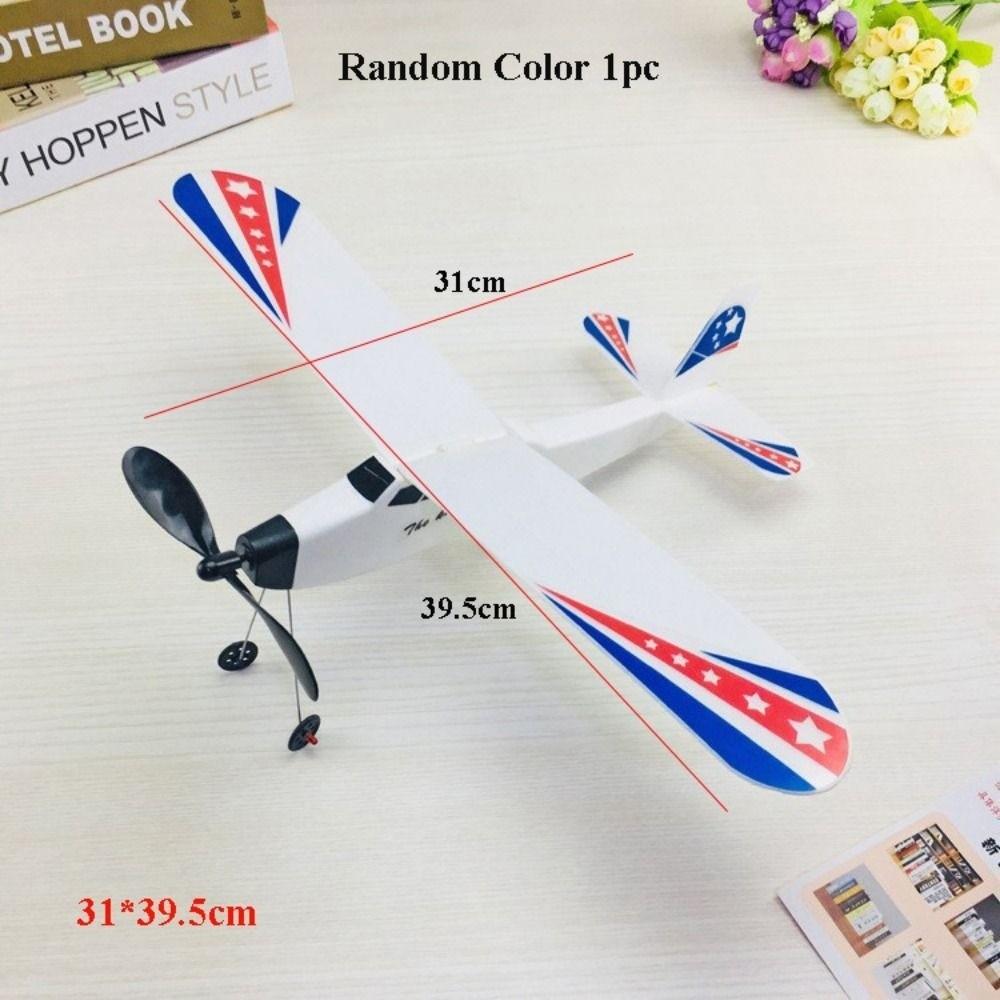 3 Styles Rubber Band Powered Helicopter Popular DIY Assemble Airplanes Toy for Kids Outdoor