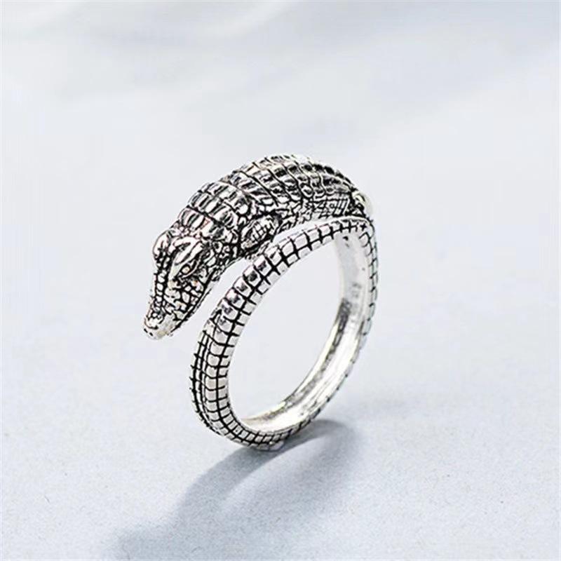 New Crocodile Ring Female Small Animal Cute Ring European and American Unicorn Ring Adjustable Size