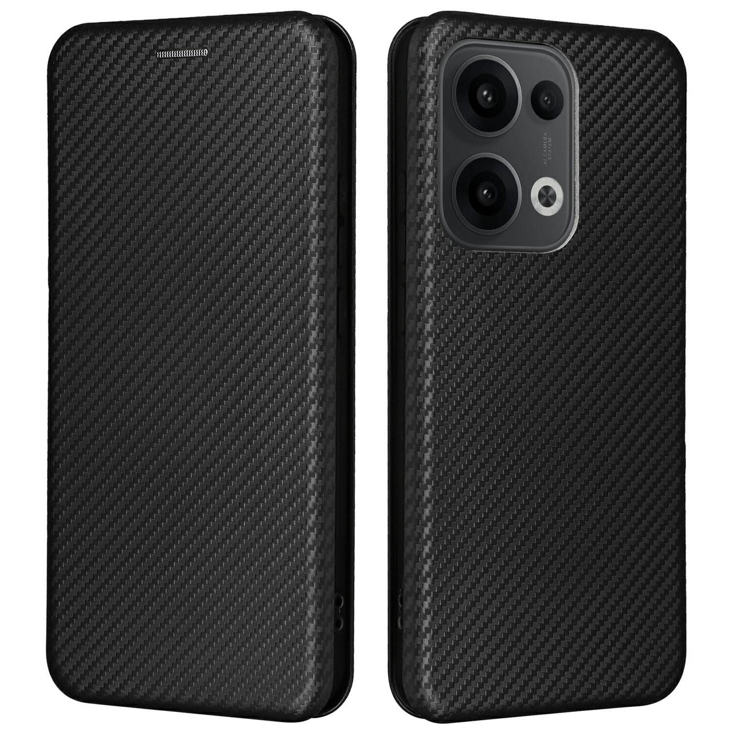 

Для Oppo Reno13 5G (Глобальний) Чохол Текстура Карбонового Волокна Ударостійкий Шкіряний Чохол для Телефону з PU Шкіри B