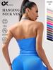 Dfyne Stoßfester Neckholder-Sport-BH mit Brustpolster - High-Intensity-Yoga-Camisole für Damen