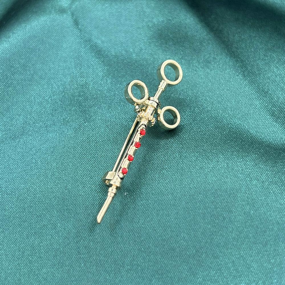 

Мода медицинское оборудование шприцы металлические броши одежда аксессуары золотой