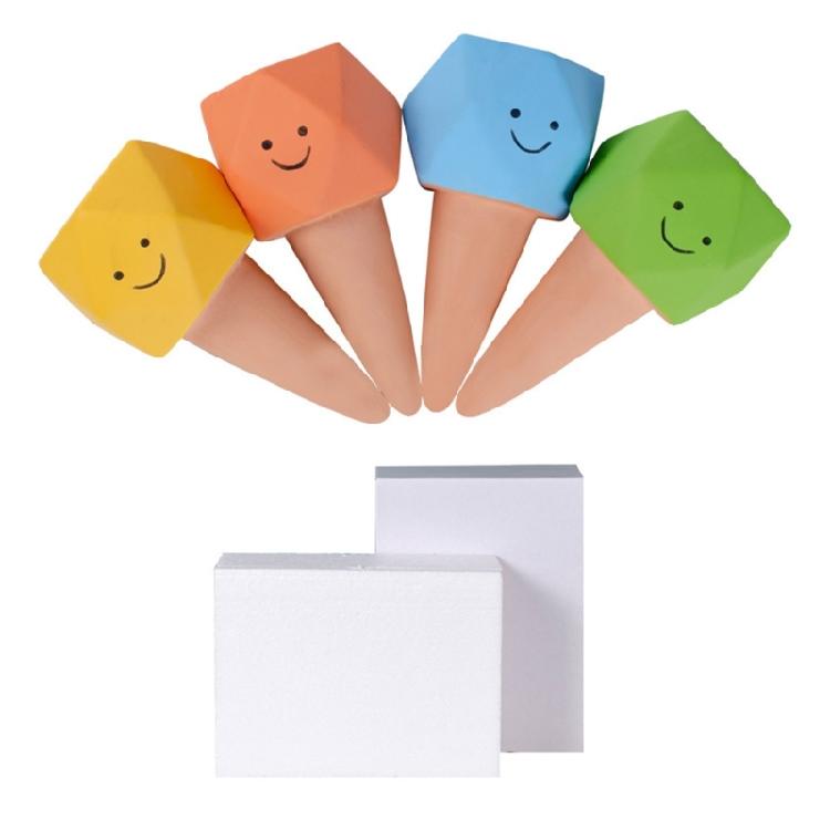 

4pcs Practical Clay Plant Watering Stakes Hexagonal Clay Self Watering Probes for Balcony Garden Plant Care 1