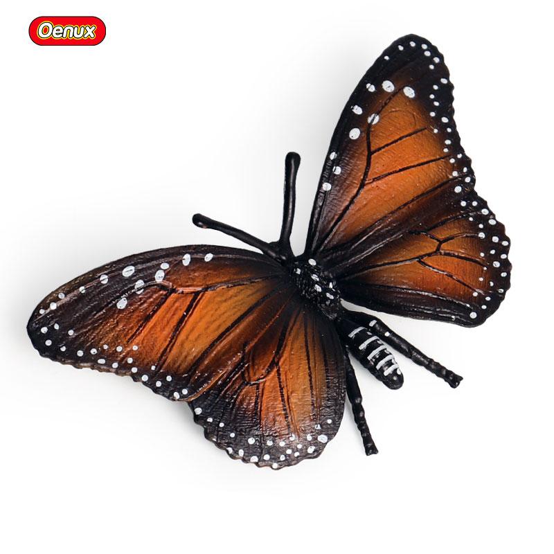 Oenux Wild Insect Animals Model Mantis Grasshopper Butterfly Bee Beetle Action Figures PVC Science Education Collection Kid Toy