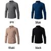 Men's Plus Size Cable Knit Half-High Collar Zipper Sweater - Autumn/Winter Casual Pullover