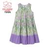 Girls' Vintage Floral Sleeveless Cotton Princess Dress