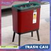 Trash Can Large Capacity Kitchen High Foot with Lid Press Type Waste Bin Kitchen Garbage Container Office Plastic Trash Can