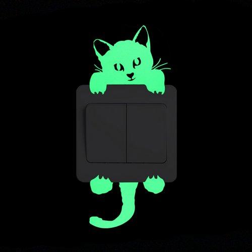 Switch Decoration Luminous Stickers Kids Room Wall Laptop Fridge Desk Car Home Decor Vinyl Decal Car/Fairy/Moon Stars/Bulb/Dog..