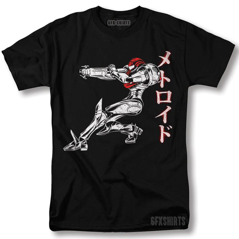 

Metroid Samus Shirt Nes Classic Game Nintendo Retro Graphic T-Shirt XL