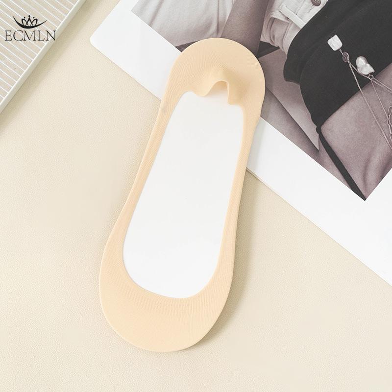 

Мягкие носки-невидимки для женщин, ультра-низкие носки-подкладки, нескользящие, Ice Silk, невидимые, скрытые носки для плоской обуви, женские носки-невидимки one size бежевый